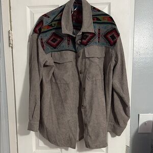 Women's Patterned Shirt Jacket